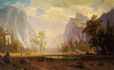 Hudson River School, represented by a Yosemite landscape by Albert Bierstadt