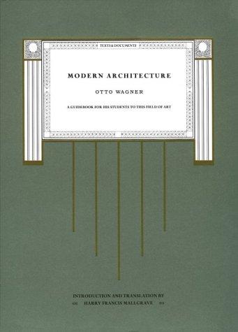 Cover of Modern Architecture by Otto Wagner