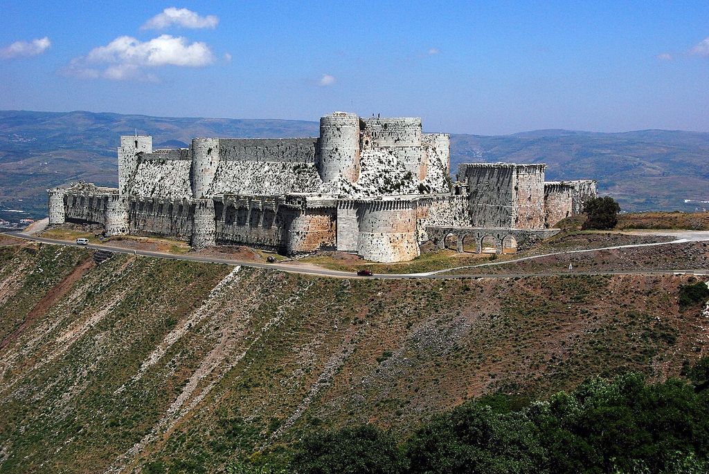 Krak des Chevaliers is a Crusader castle in Syria and one of the most important preserved medieval castles in the world.