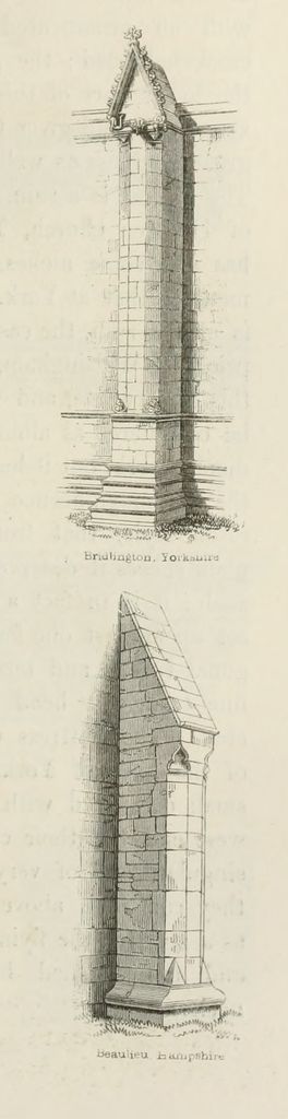 Decorated English Buttresses stylesofarchitec00rick 0251, showing buttress architecture detail.