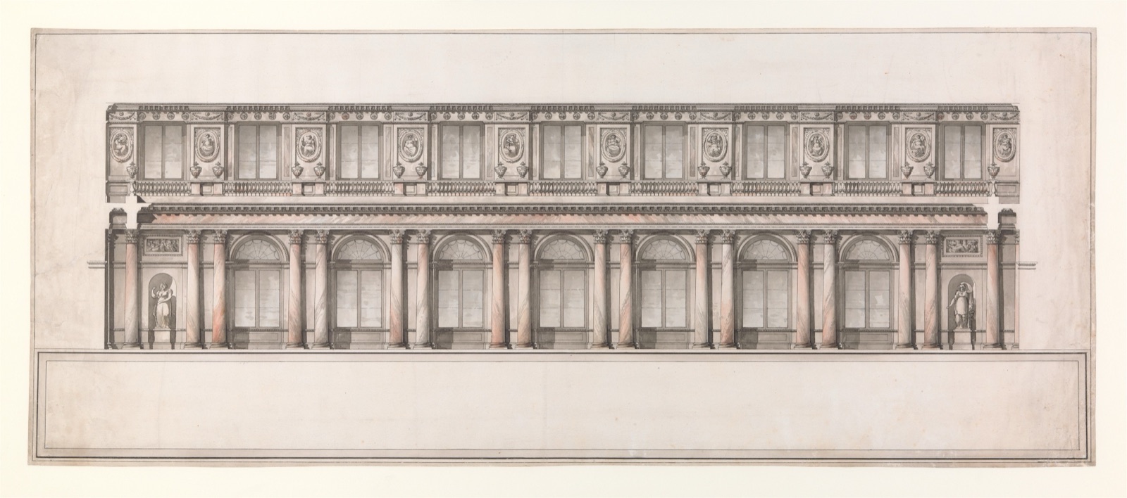Saint George’s Hall Met Open Access architectural drawing