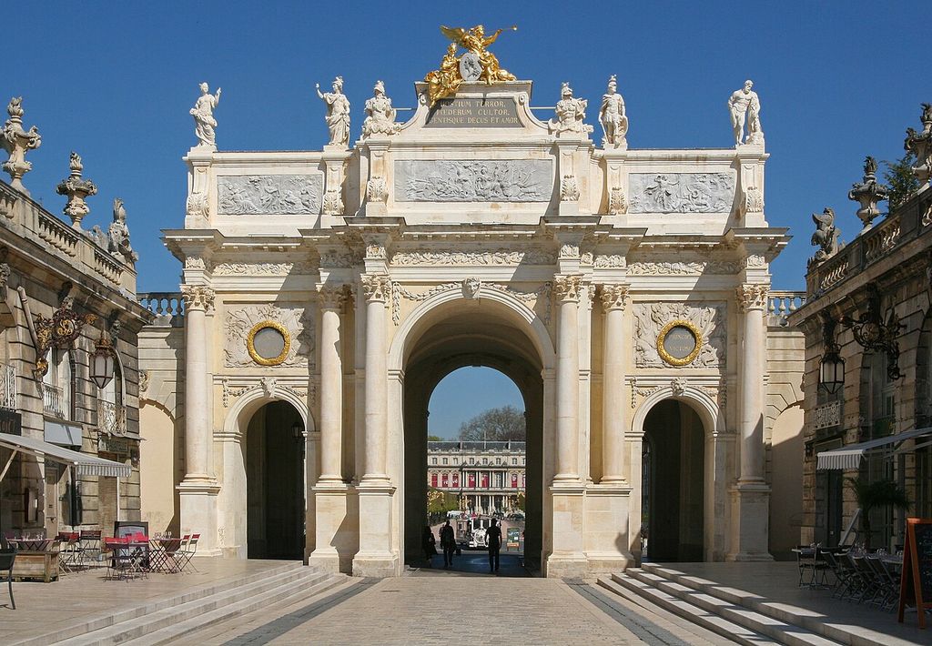 Arc Héré, at the north side of Place Stanislas in Nancy, France.