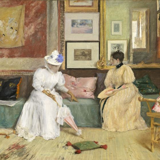 A Friendly Call by William Merritt Chase