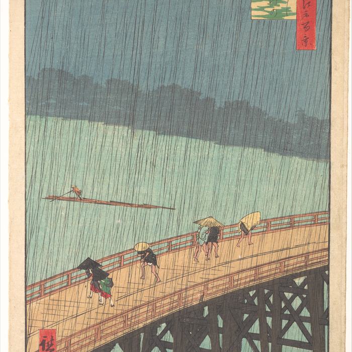 Sudden Shower over Shin-Ōhashi Bridge and Atake by Utagawa Hiroshige