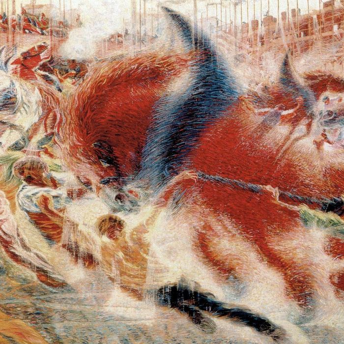 The City Rises by Umberto Boccioni