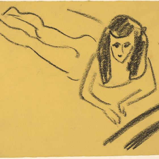 Fränzi Reclining by Ernst Ludwig Kirchner