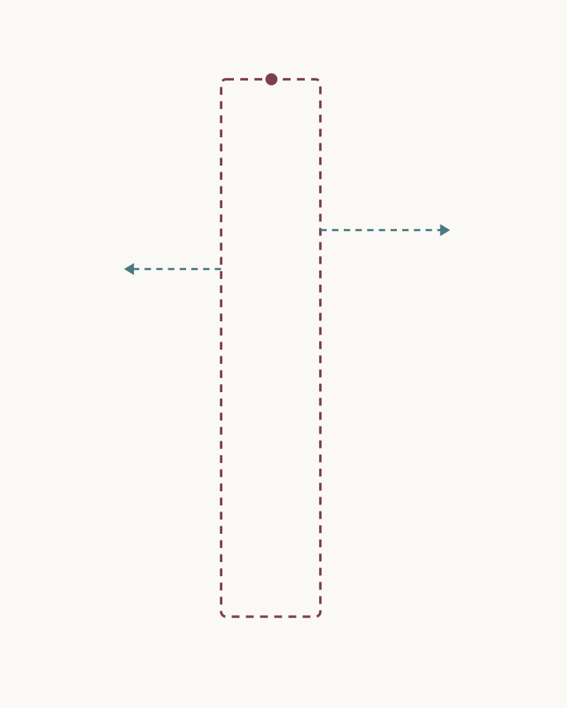 Portrait placement cue locating the central cactus crown near x50 percent and y12 percent with a narrow column envelope and reserved unequal arm space