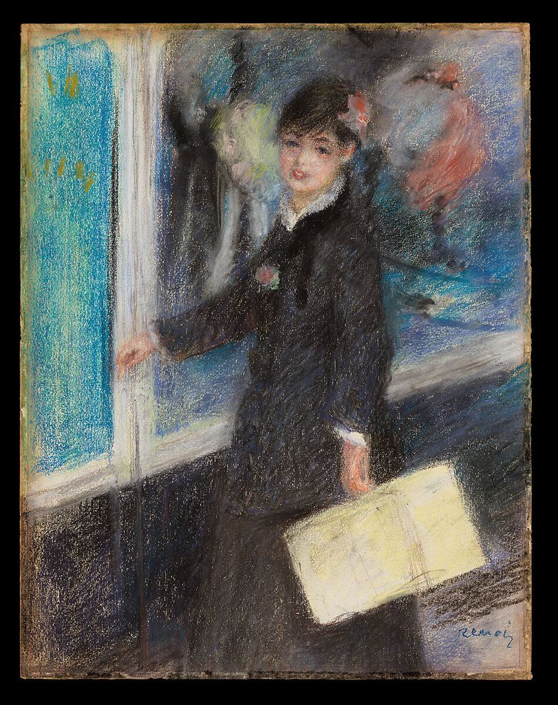Renoir pastel drawing The Milliner