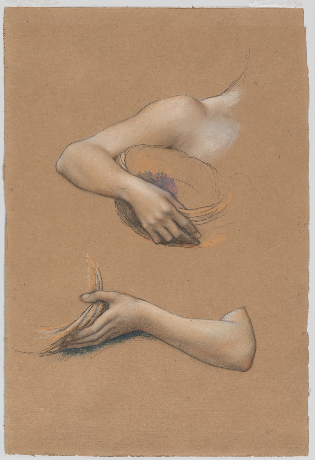 Study of Arms for The Cadence of Autumn by Evelyn De Morgan, 1905