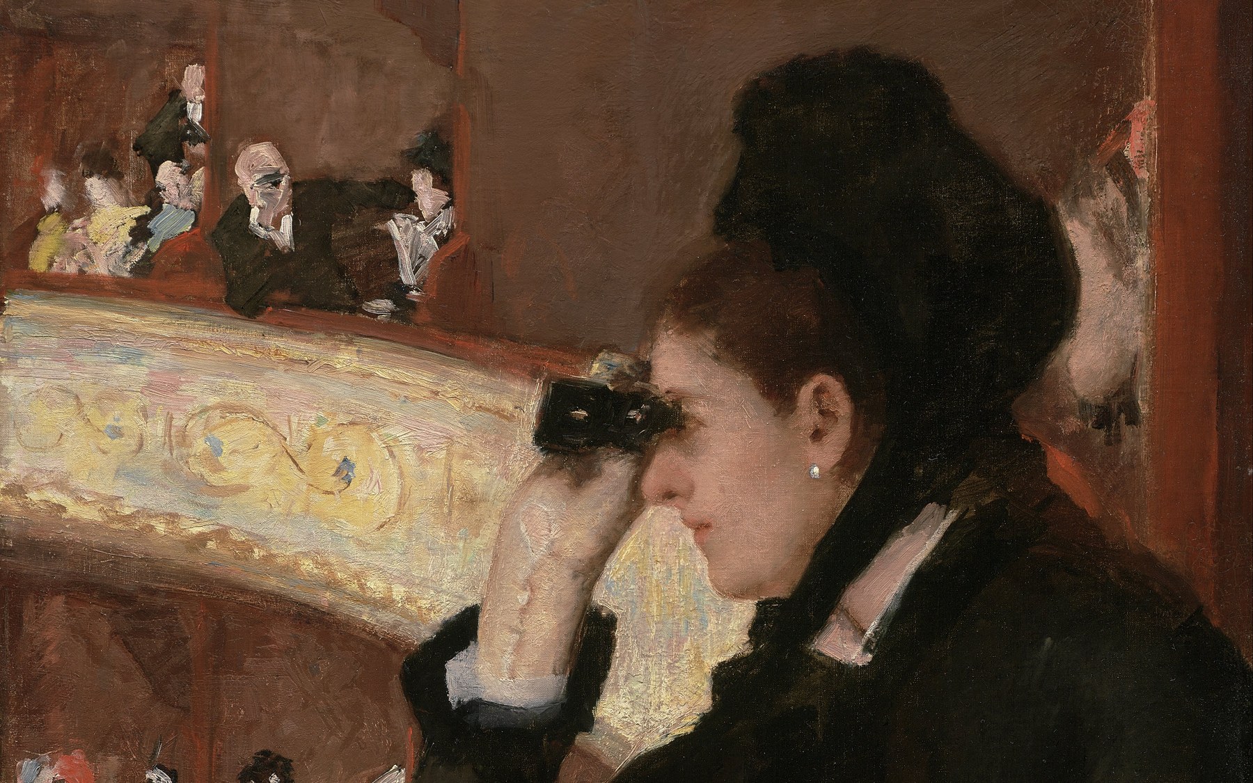 Mary Stevenson Cassatt - In the Loge - Google Art Project.jpg by Mary Cassatt