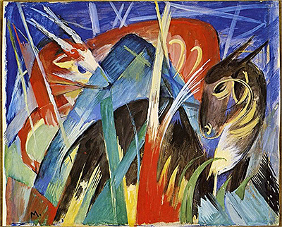 Der Blaue Reiter, represented by Fairy Animals by Franz Marc