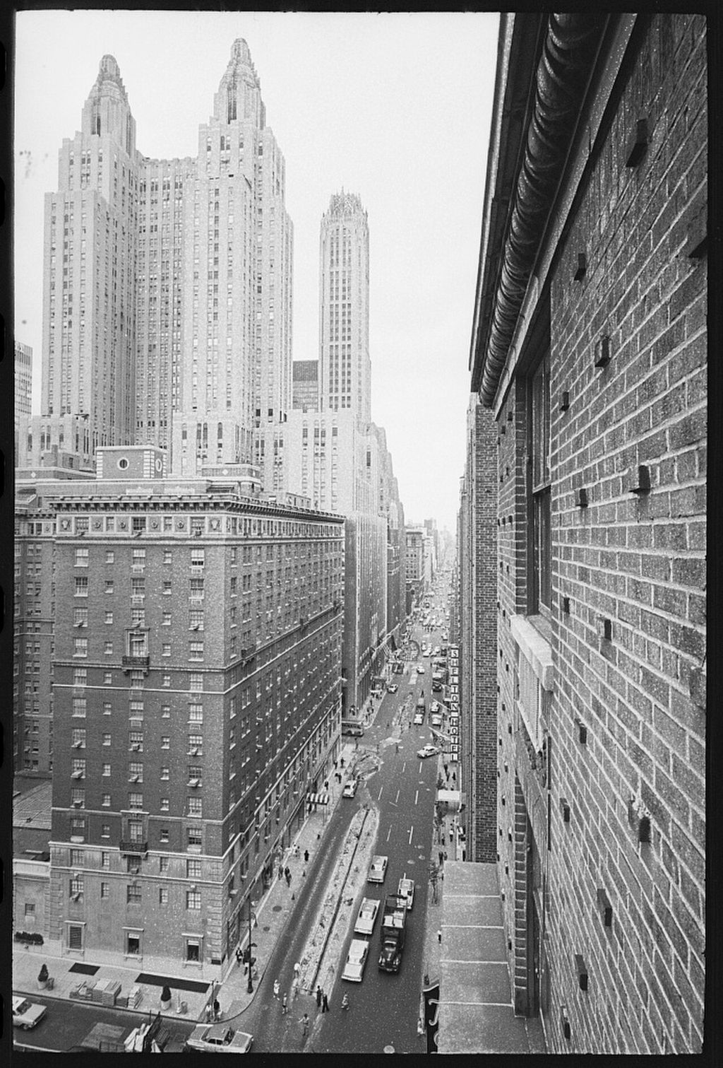 Photograph of Lexington Avenue buildings including the Shelton Hotel.