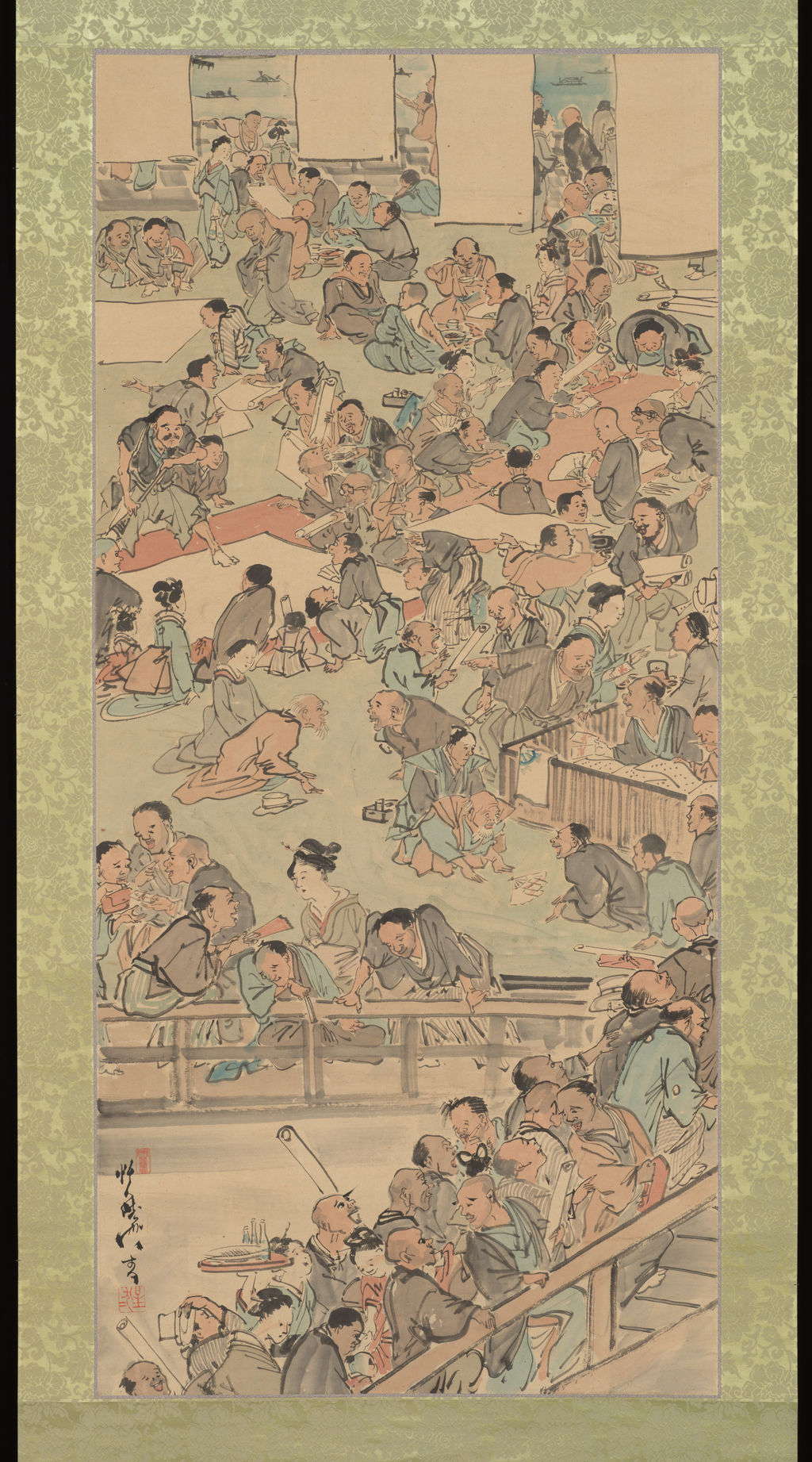 両国中村楼書画会之図