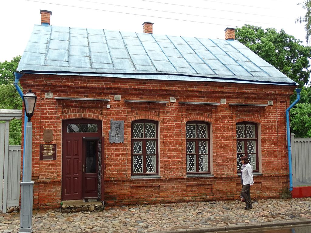 View of exterior of the marc chagall house in vitebsk.