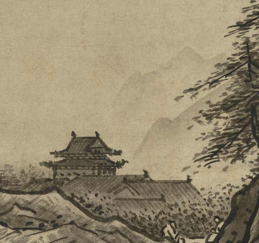 楼閣と上方の間 — A-1398 cropped detail