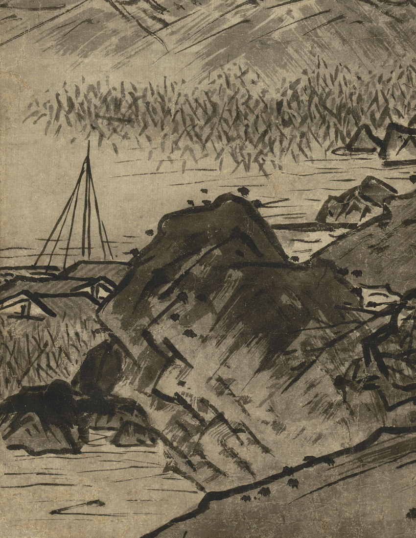 舟と川 — A-1398 cropped detail