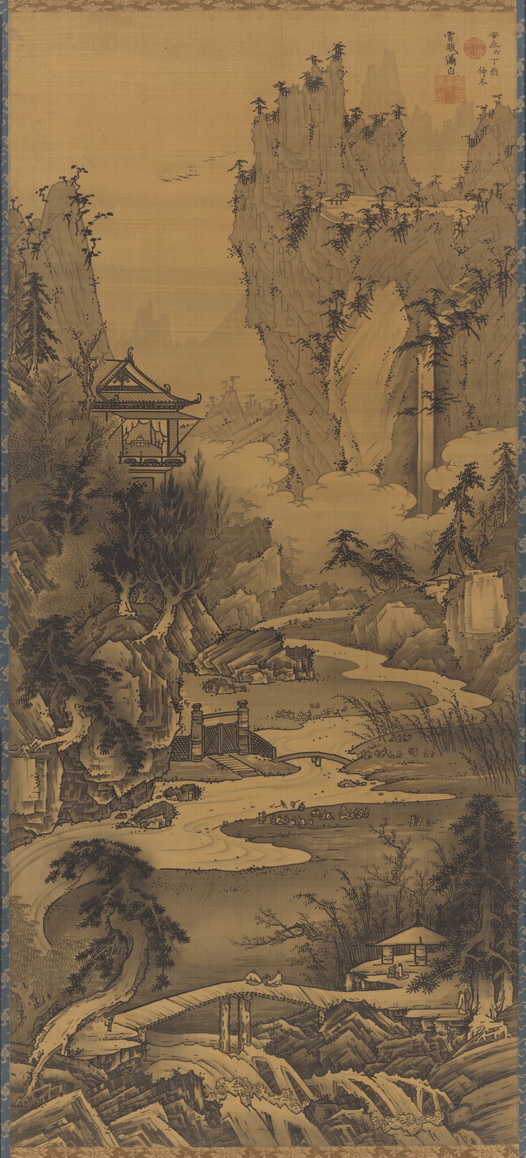 《蘭亭曲水図》、掛幅