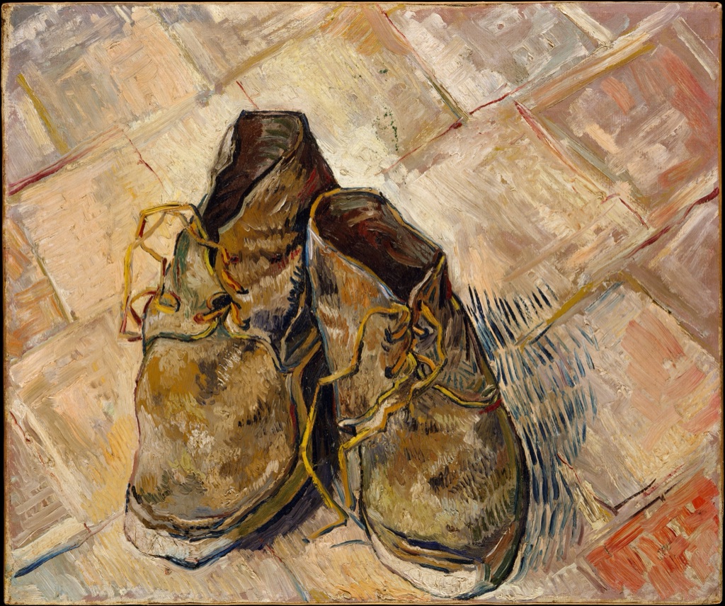 Van Gogh's shoes illustrating texture