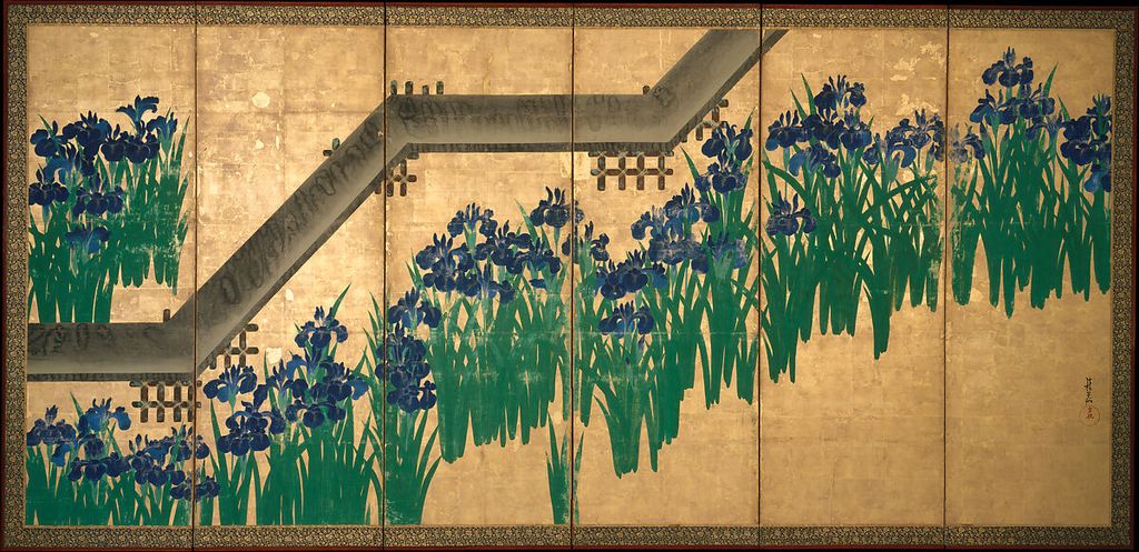 Kōrin irises illustrating unity